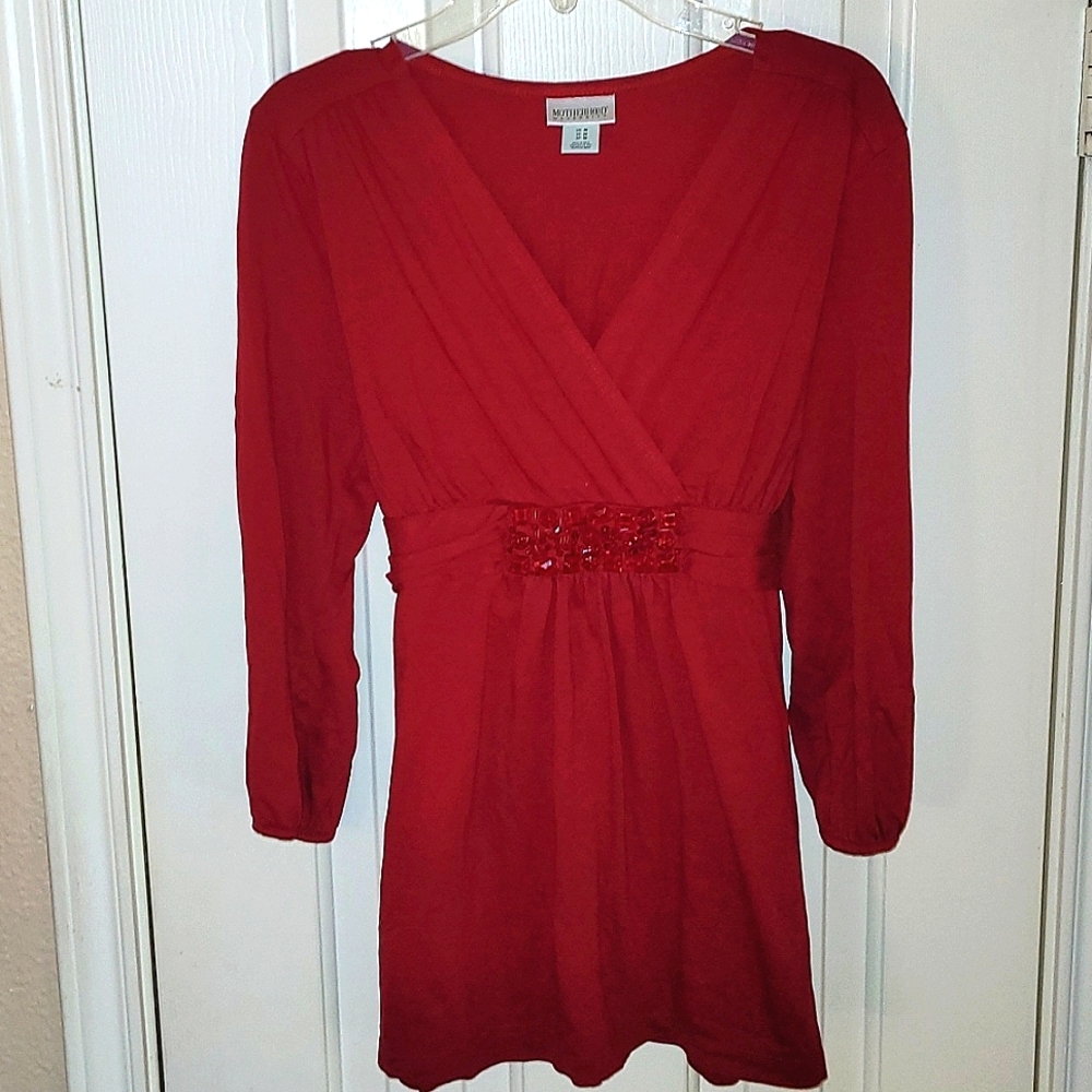 Motherhood Maternity Top, Red, Size M